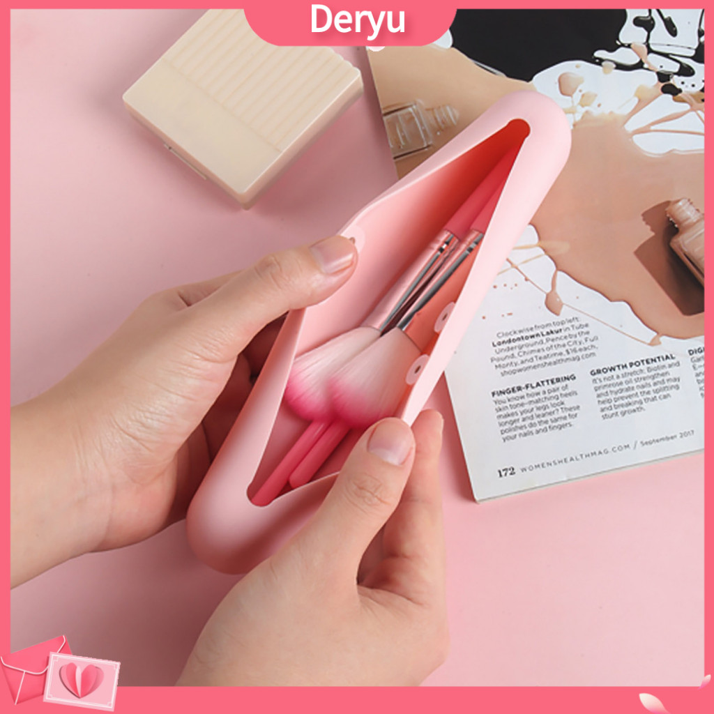 Breathable Brush Container Silicone Makeup Organizer Water-resistant Storage Bag Compact for Southeast Asian Beauty Lovers