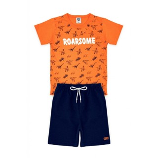 Conjunto Masculino Laranja Roar Some em Oferta na Shopee