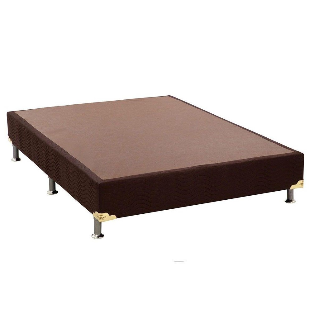 Cama Box Base Casal Universal Suede Brown (138x188x30) - Ortobom - Home & Living