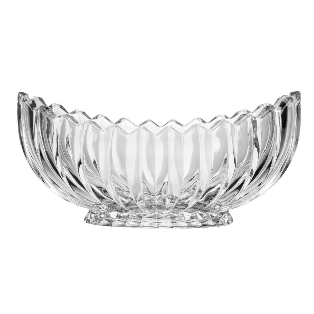 Centro de Mesa de Cristal Geneva Wolff 28cm x 15cm x 13,5cm para Decoração Sala Jantar Mesa Posta Arranjos e Frutas Casa · foto 2