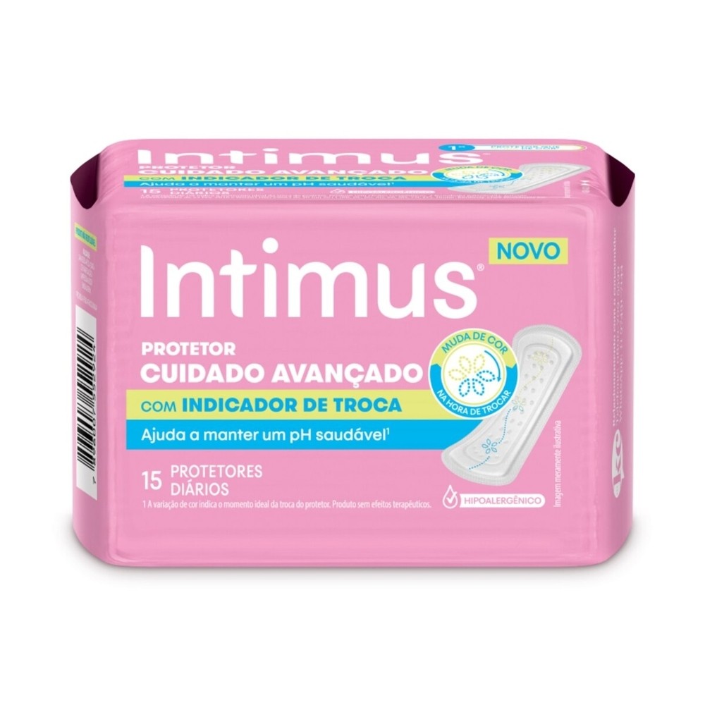 Protetor Diario Intimus com Indicador de Troca 15 Unidades em Oferta na Shopee