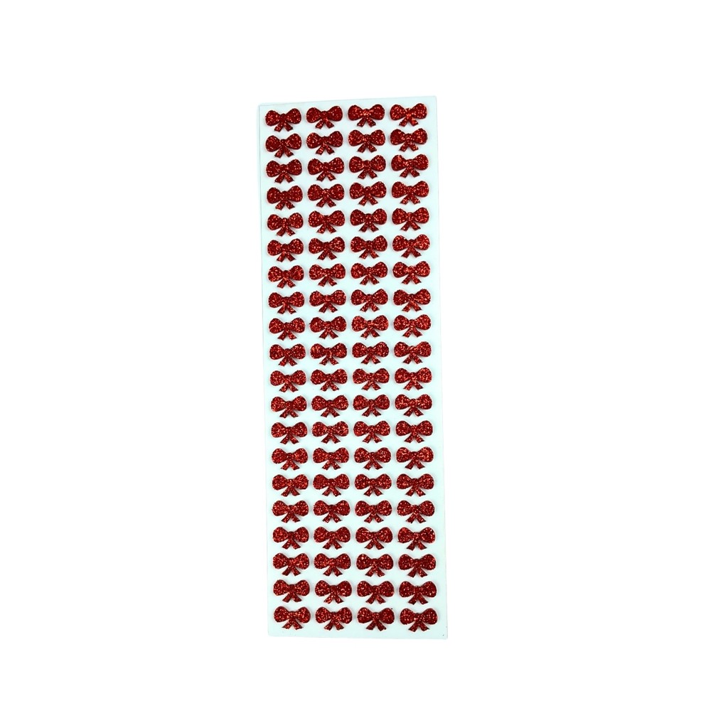 Adesivo Pet Lacinho Pity Biju Cartela Mini Laço Mocinha - Vermelho - 80 Un.
