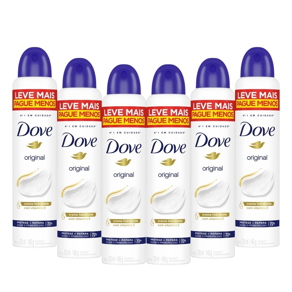 Kit 6 und Desod Dove Original 250ml em Oferta na Shopee