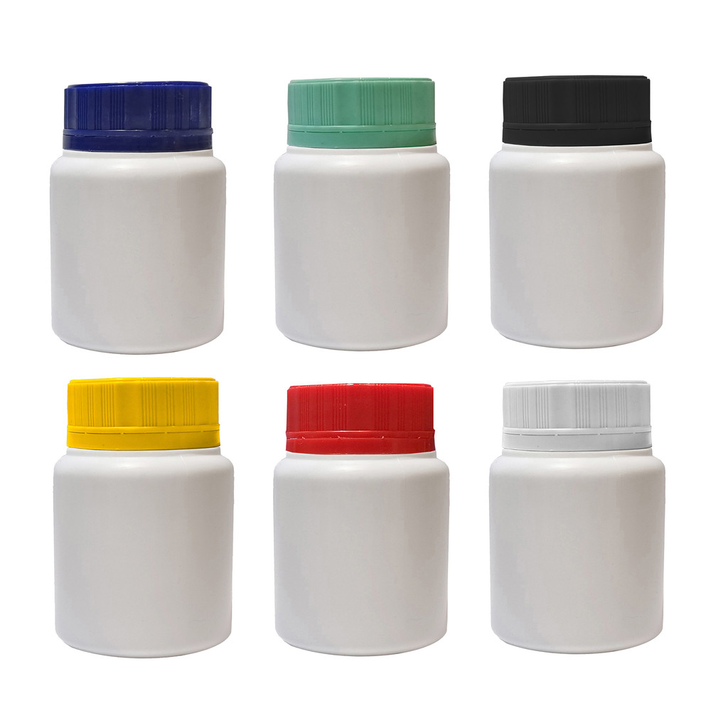 10 Potes 120 Ml Brancos Tampa Rosca Lacre Para Cápsulas em Oferta na Shopee