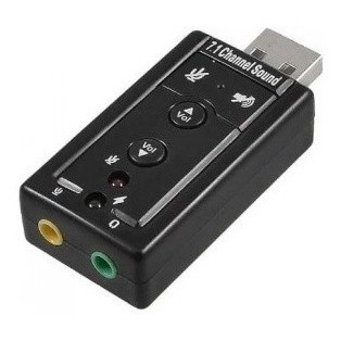 Placa Adaptador De Som Usb 7.1 Canais 3d Adaptador Audio Pc
