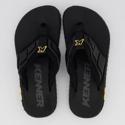 Chinelo Kenner Kivah Full Force Gold Preto