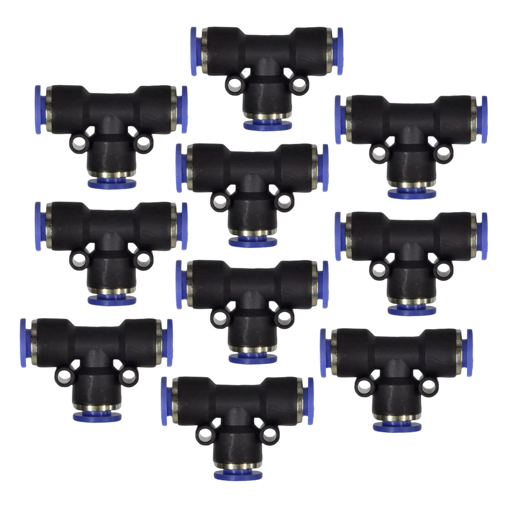 10 União Tee Emenda Plastica Engate Rapido P/ Mangueira 8mm - Rotta