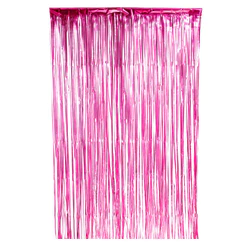 Cortina Decorativa Metalizada Pink Fosca 1x2m - 1 unidade - Rizzo