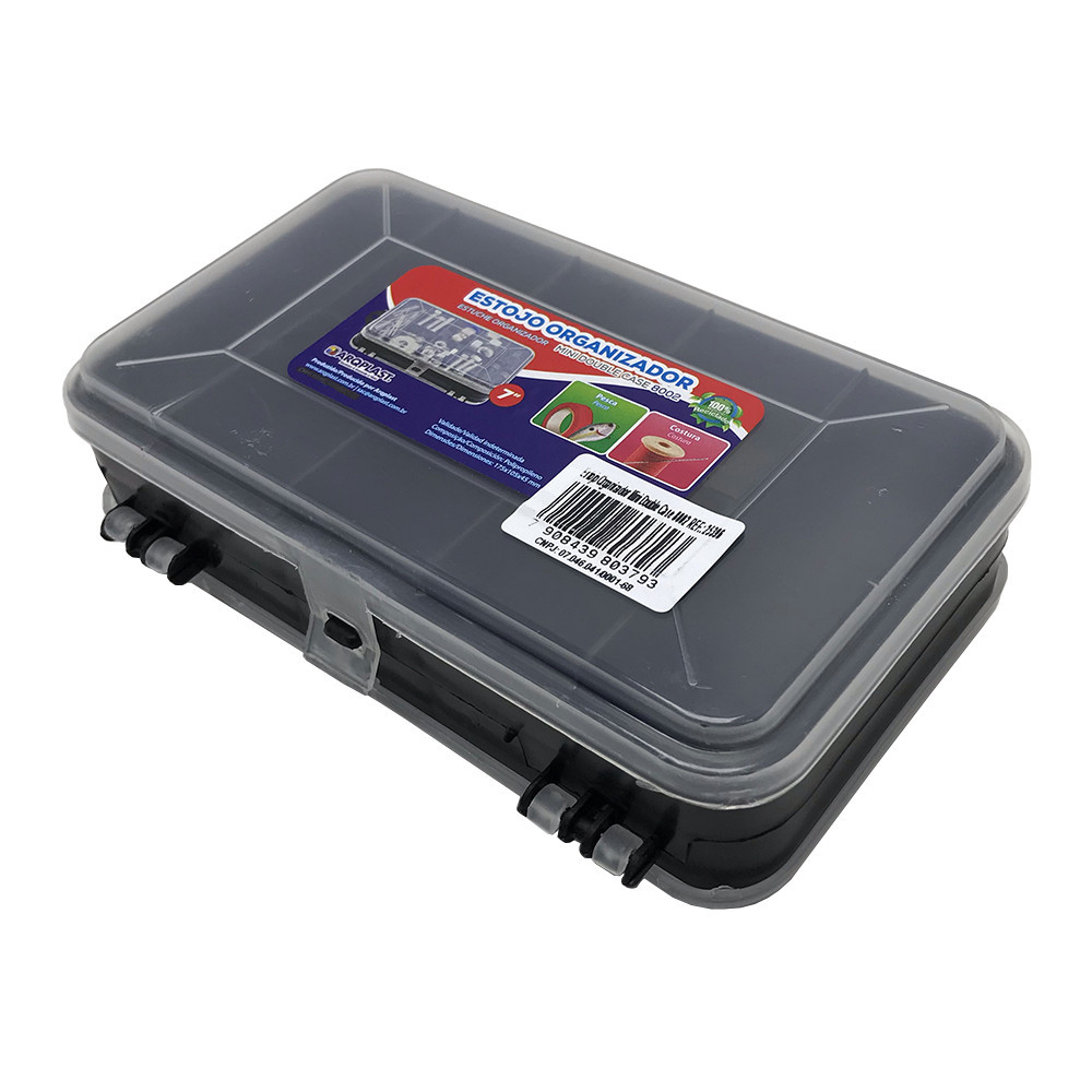 Estojo Para Pesca Organizador 8002 Duplo 17,5x10,5x4,5cm Arqplast em Oferta na Shopee