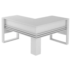 Mesa em L Escrivaninha Home Office Tecno Branco