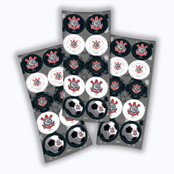 30~150 ADESIVO CORINTHIANS FUTEBOL REDONDO FESTCOLOR (CHOCO)