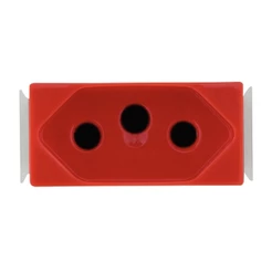 Tomada Modulo Aria Tramontina 2P+T 20A Vermelho