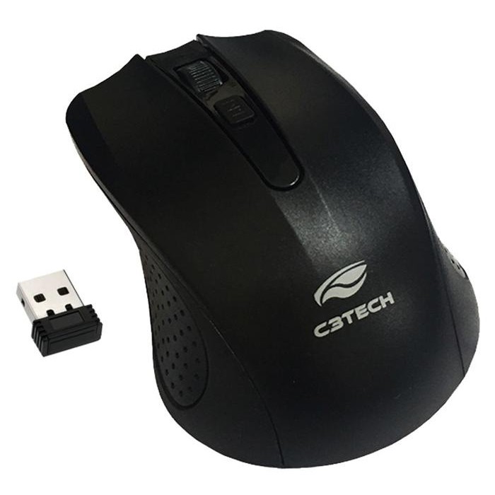 Mouse sem Fio C3 Tech M-W20BK - 2.4GHz - 1000dpi - Preto em Oferta na Shopee