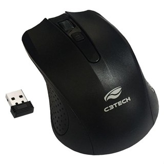 Mouse sem Fio C3 Tech M-W20BK - 2.4GHz - 1000dpi - Preto em Oferta na Shopee