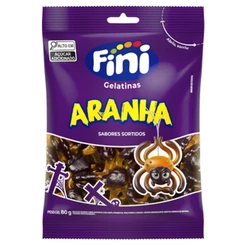 Bala de Gelatina Aranha Pêssego e Amora 80g - Fini