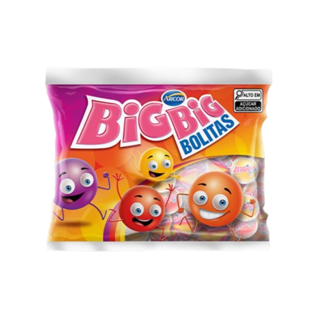 Chiclete Big Big Bolitas Sortidos Arcor 252g em Oferta na Shopee