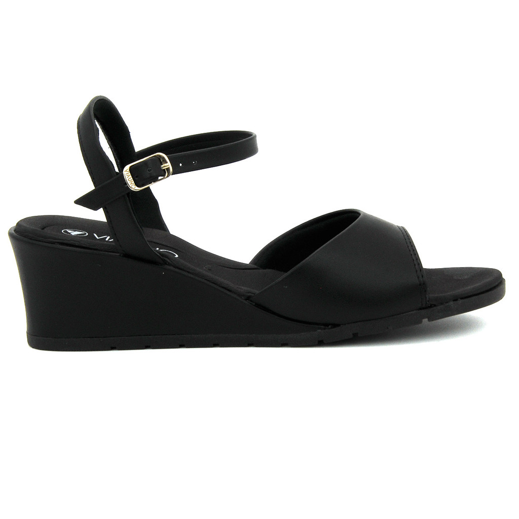 Sandalia Via Uno Feminino 864003 Salto Confortavel Flatform