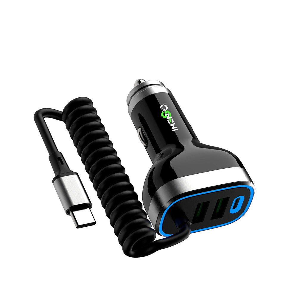 Carregador Veicular Imenso Original 70w QuickCharge Turbo 2x Usb-a 1x Usb-c em Oferta na Shopee