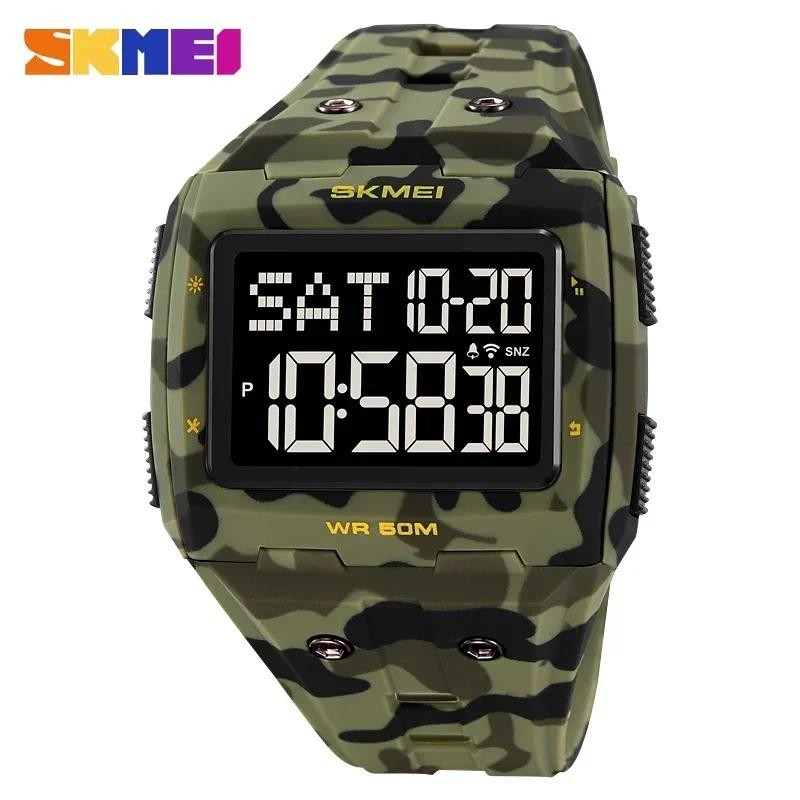 Skmei 2186 Relógio Militar Impermeável Esporte Masculino Relógio Eletrônico Anti-choque Masculino