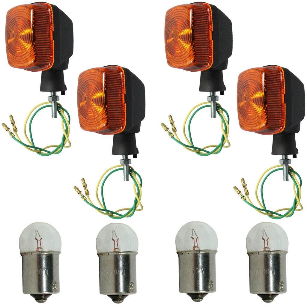 Kit 4 pisca seta dianteiro e traseiro YBR125 XTZ125 2000 a 2008 laranja com lâmpada em Oferta na Shopee