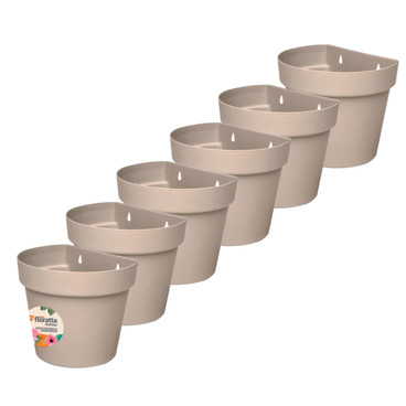 Kit Vaso de Parede Floratta 6 litros Rischioto 6 Unidades Areia em Oferta na Shopee