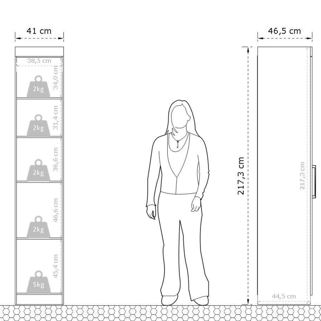 Detalhes do Guarda Roupa Casal Modular 1 Porta Gênova Plus Branco