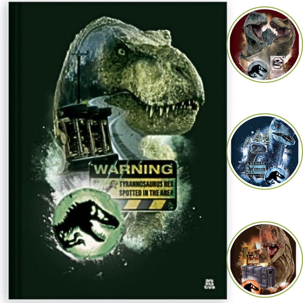 Caderno Brochura 1/4 Tamanho Pequeno Jurassic Capa Dura 80 Folhas em Oferta na Shopee