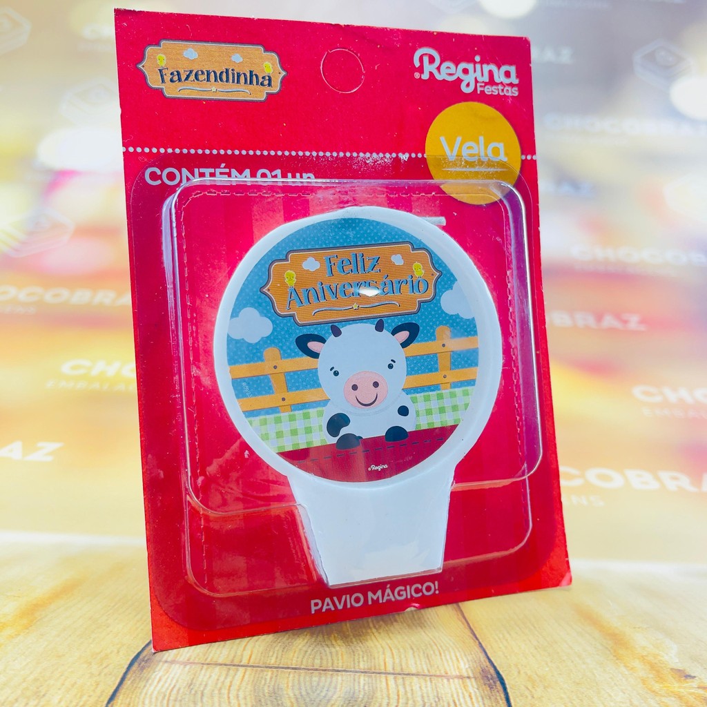 VELA  ANIVERSARIO FESTA FAZENDINHA REGINA em Oferta na Shopee