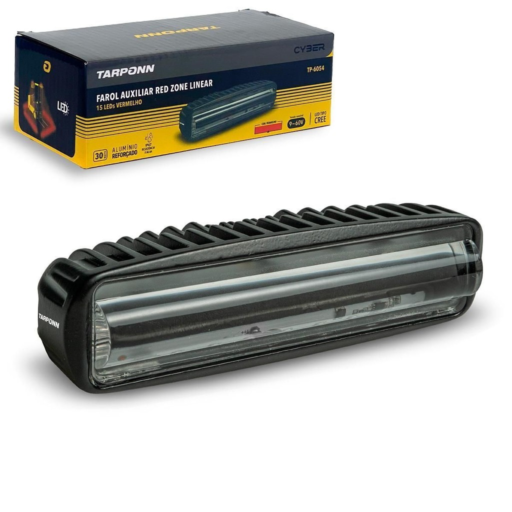 Farol Led Red Zone Empilhadeira Vermelho 9v A 60v Tarponn