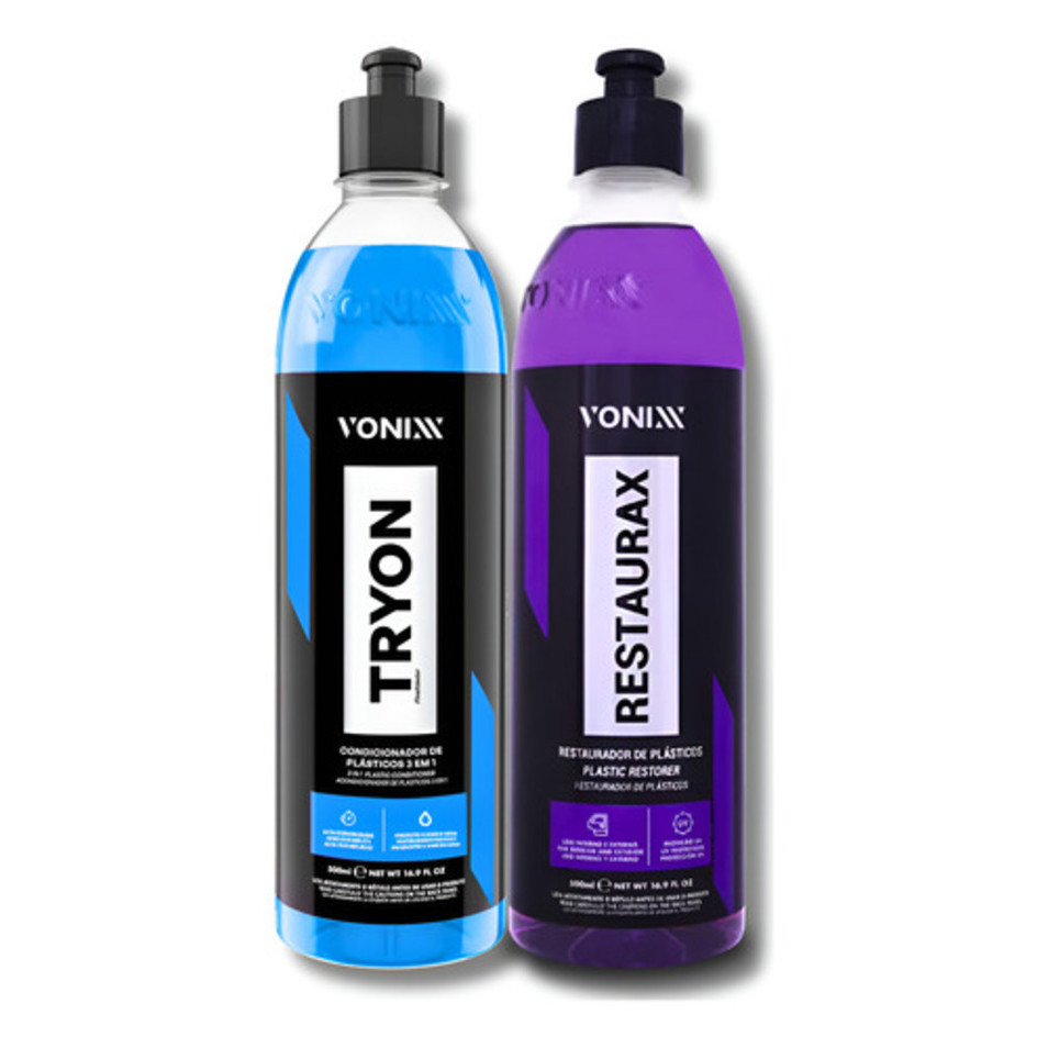 Kit Revitalizador Plásticos Interno Externo Tryon Restaurax em Oferta na Shopee