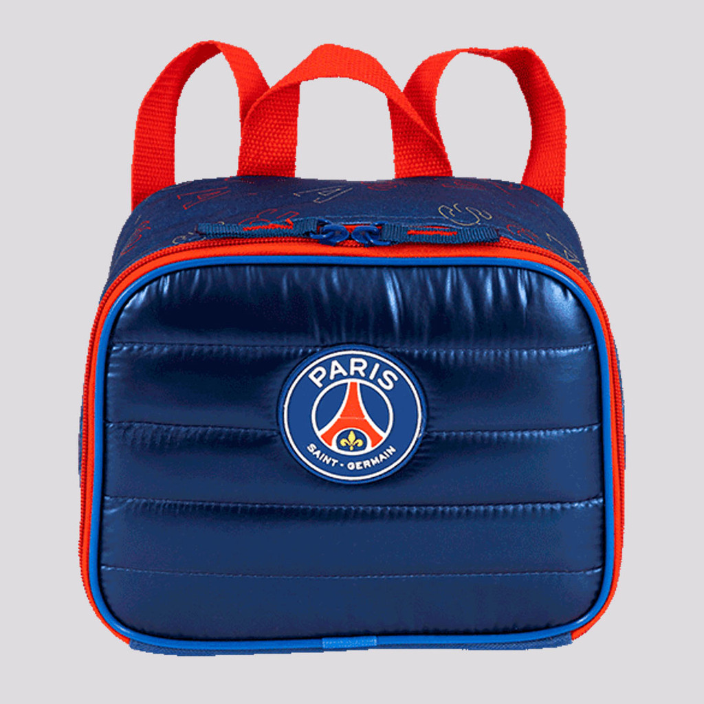 Lancheira PSG Plus Stripes Juvenil Azul e Vermelho em Oferta na Shopee