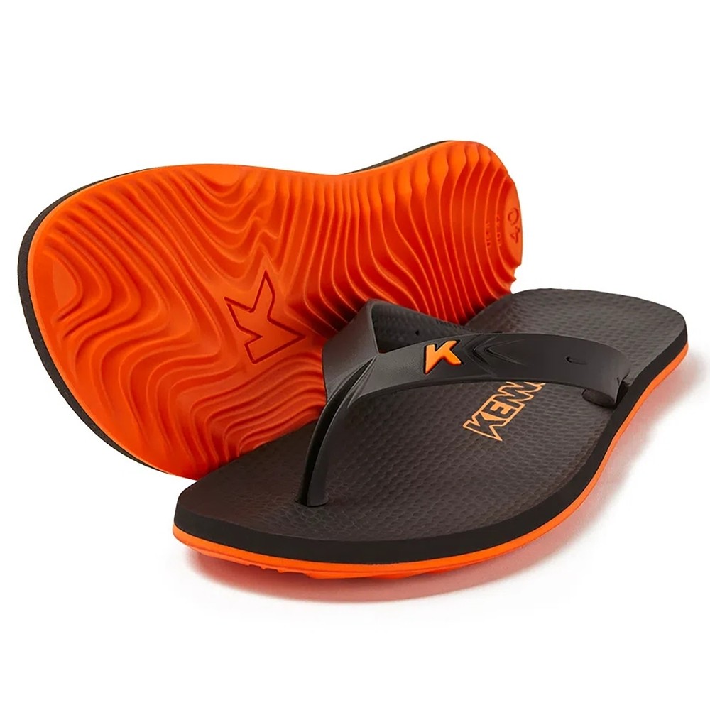 Chinelo Kenner New Summer Masculino - Preto e Laranja