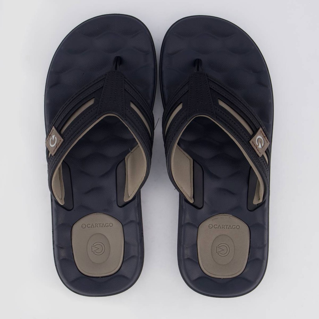 Chinelo Cartago Egeu IV Cinza e Preto