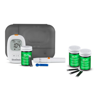 Kit Aparelho Medidor de Glicemia Glicocheck Care Plus + 60 tiras para Glicemia - HC487K em Oferta na Shopee