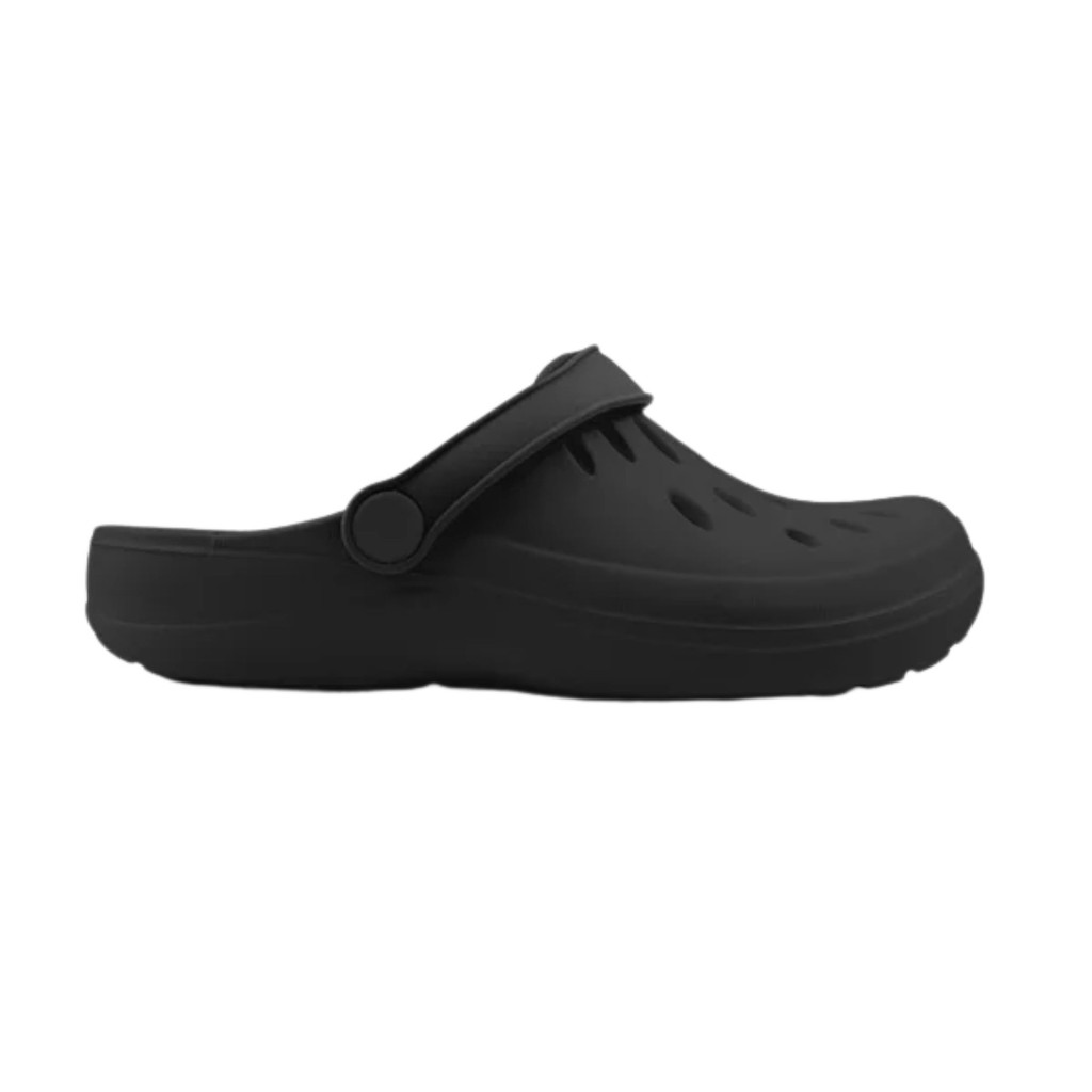 Babuche Feminino Boa Onda Confortável Preto Rosa EVA Calce Fácil Slip On