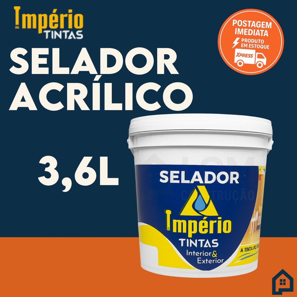 Selador Acrilico Interno e Externo 16L - Império de Parede Branco Fundo Preparador em Oferta na Shopee