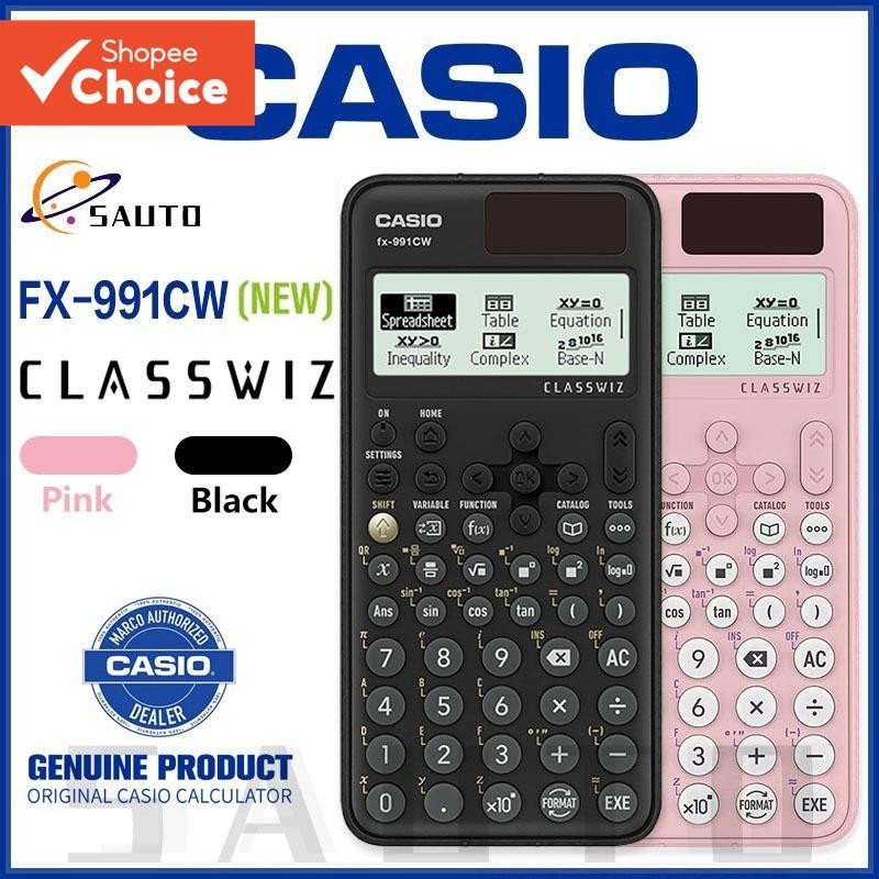 Casio fx-991CW Calculadora Científica Preto Rosa Avançado Display De Alta Resolução Presente Perfeito Para Estudantes 20