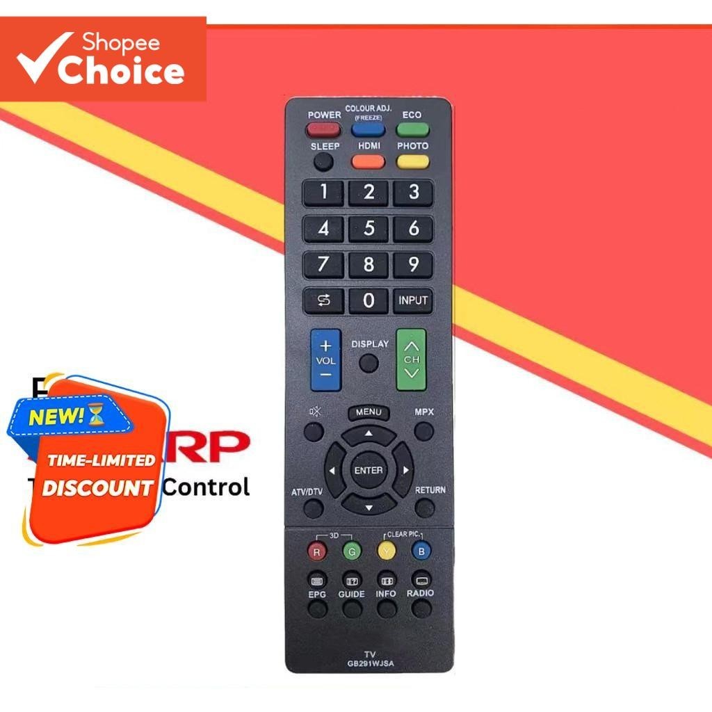 Controle Remoto Universal Para TVs LCD Sharp Multi System