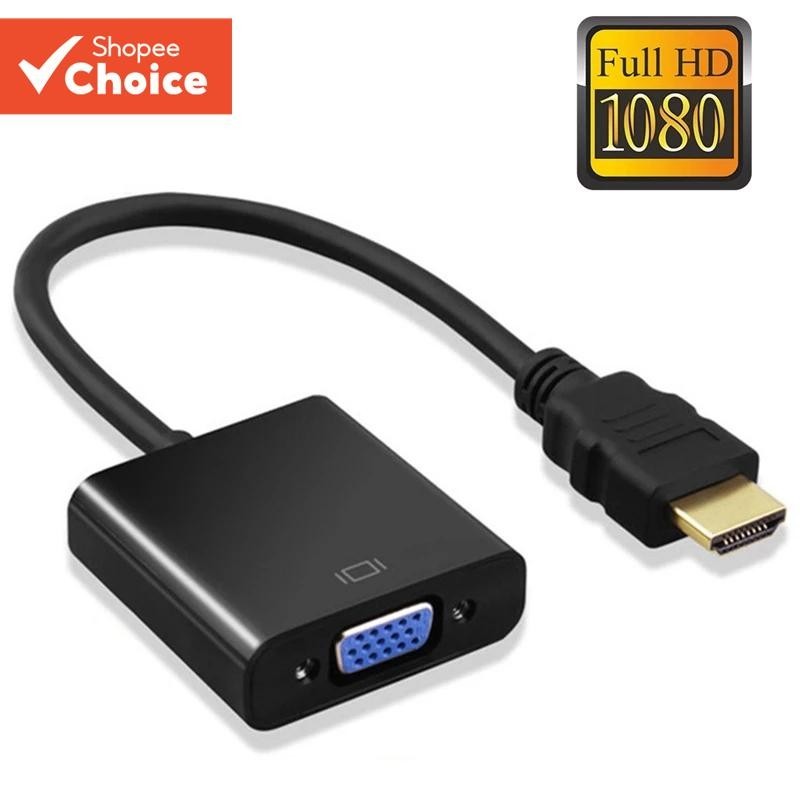 Conversor HDMI Para VGA 1080P Com Fonte De Alimentação De Áudio Adaptador De Cabo HD Tablet Laptop PC TV
