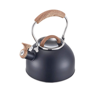 Chaleira Inox 2,0L Preta com Apito p/ Indução Cabo de Baquelite Amadeirado MTA - 1218 em Oferta na Shopee