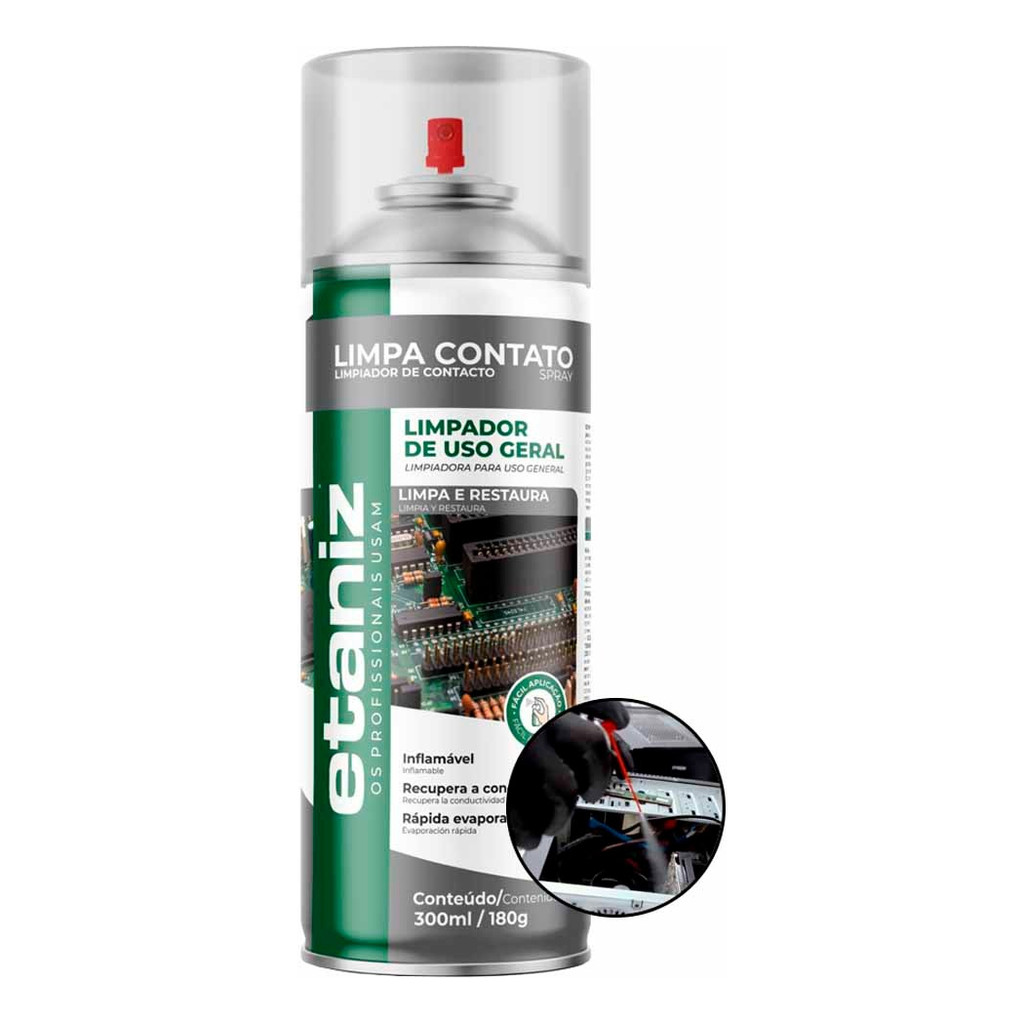 Limpa Contato Limpador Recupera Eletronico Pc 300ml