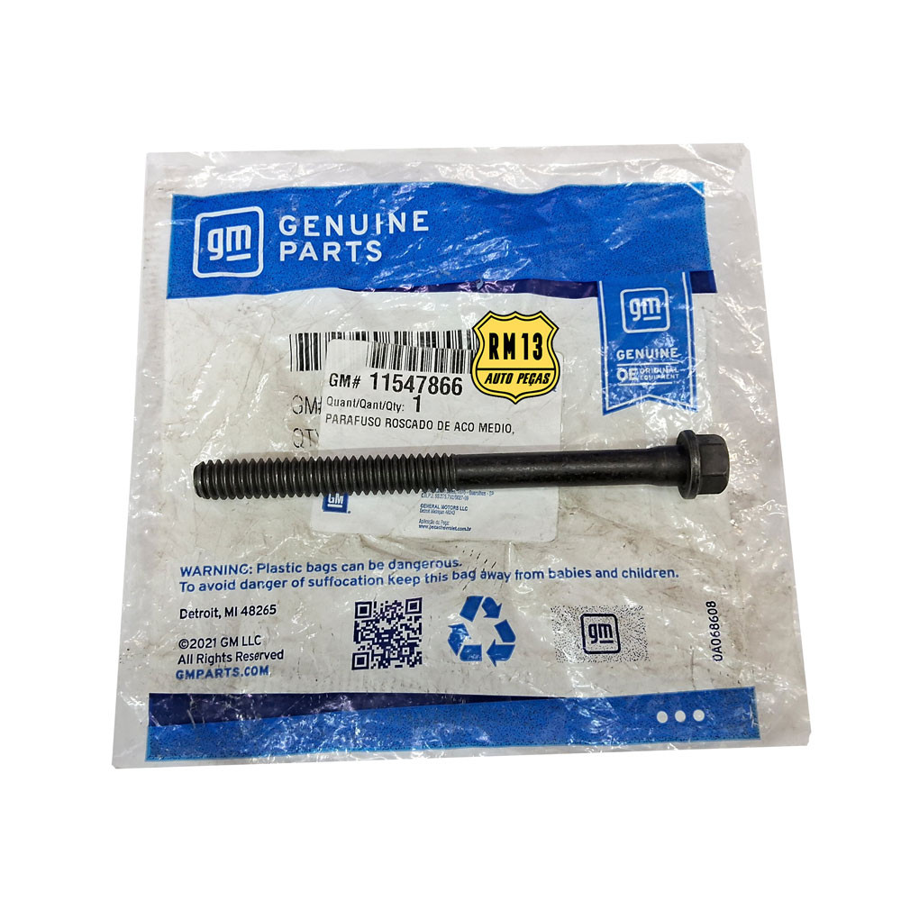 1 Parafuso Mancal Virabrequim Central GM 11547866 Original