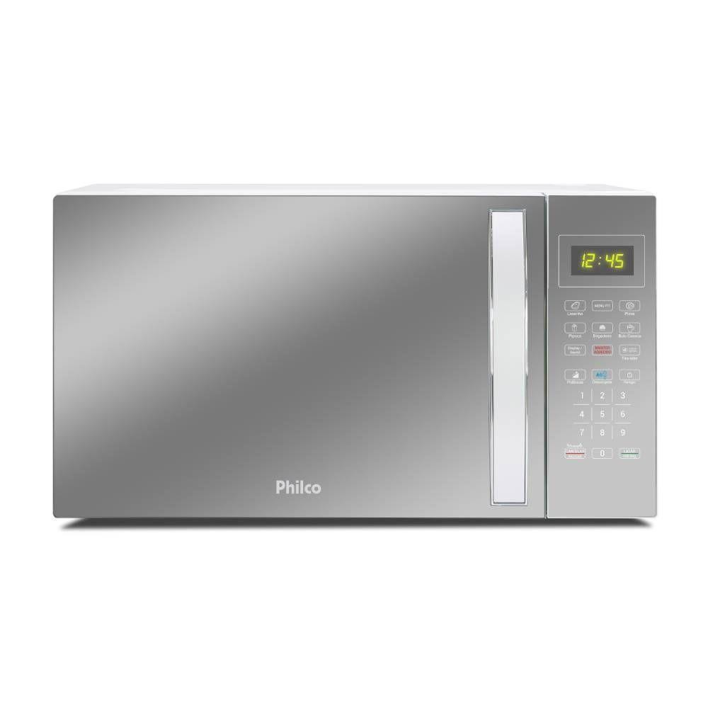 Micro-Ondas Philco Espelhado/Branco 25L 220V PMO28E