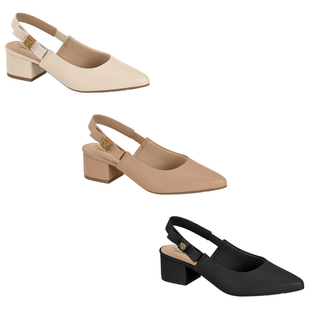 Sapato Scarpin Bico Fino Feminino Modare Salto Bloco