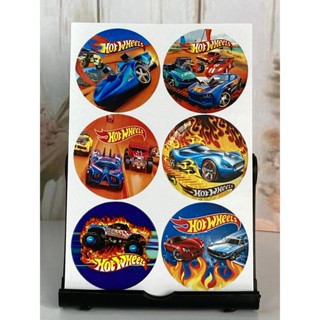 Adesivo cortado, tema Hot Wheels  4,5cm contendo 30 unidades em Oferta na Shopee