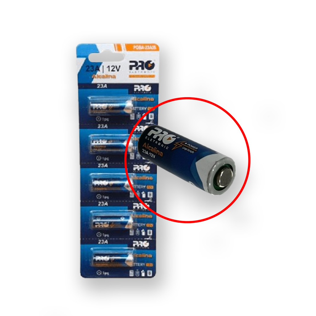 BATERIA / PILHA p/ controle PROELETRONIC 23A 12V CARTELA c/ 5UN em Oferta na Shopee