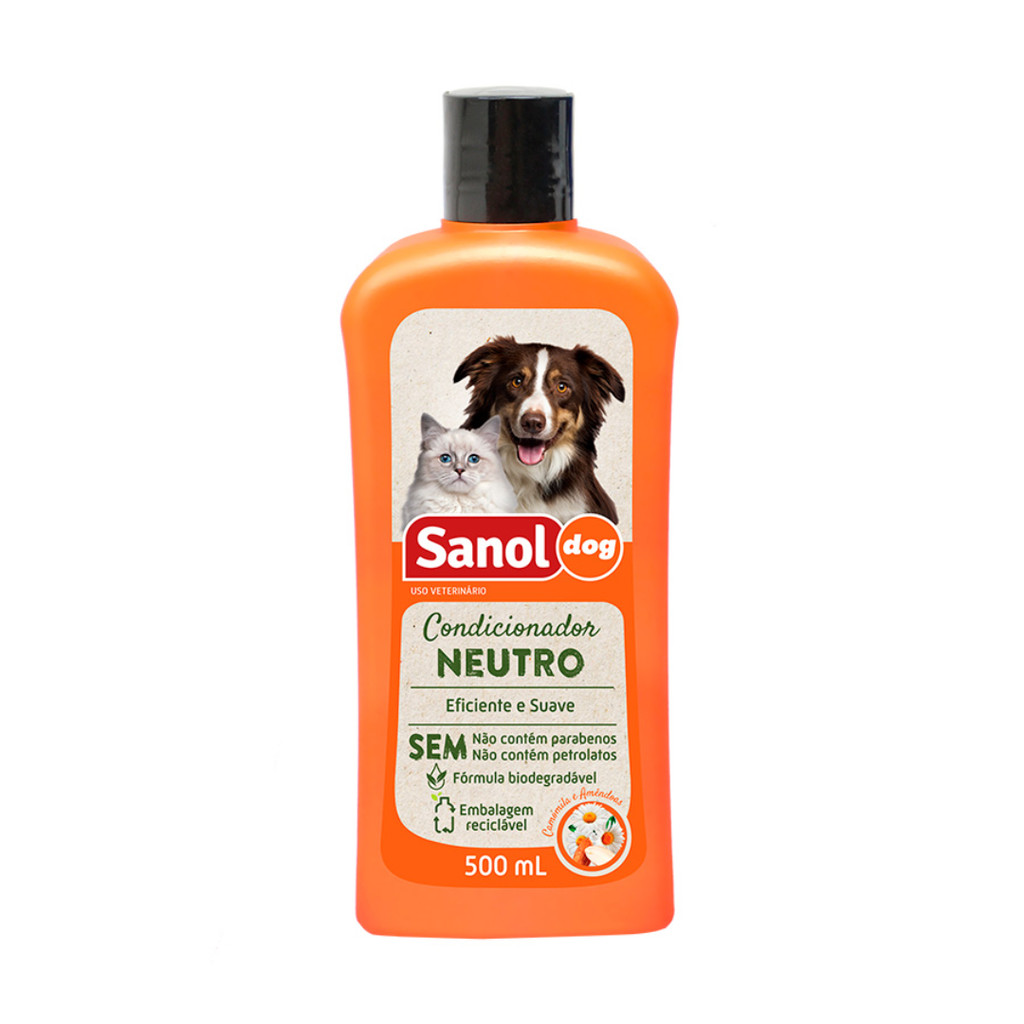 CONDICIONADOR DE PELOS NEUTRO 500ML SANOL DOG