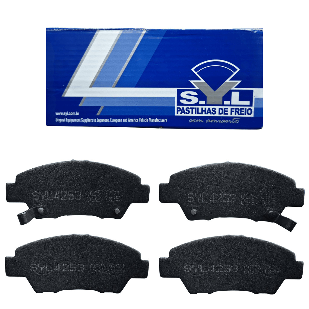 Jogo de Pastilhas de Freio Dianteira Syl4253 P/ Honda City/Fit 1.5 2015> / WR-V EX/EXL 1.5 2017>