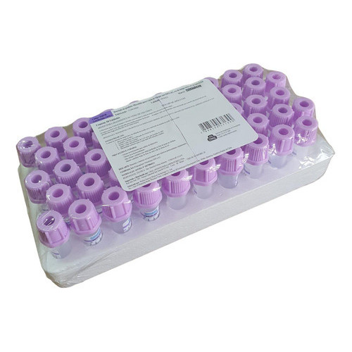 Tubo Mini Microtubo 0.5ml Edta K2 Com 50 Unidades Cralplast coleta de sangue