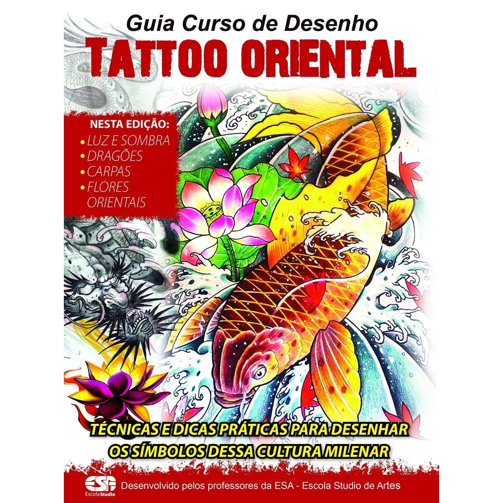 Livro: Guia Curso de Desenho - Tattoo Oriental (Outlet)